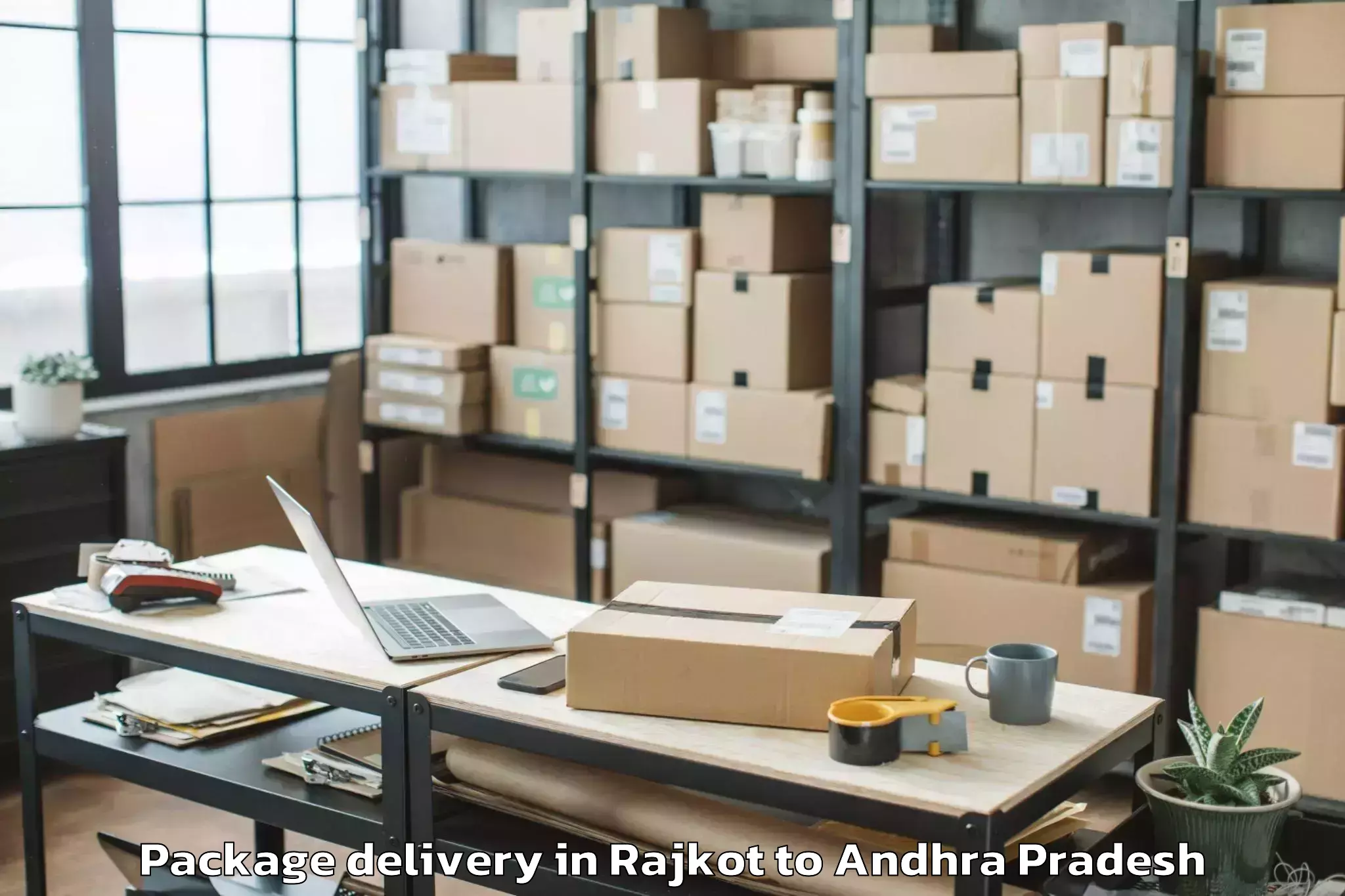 Quality Rajkot to Jeelugu Milli Package Delivery